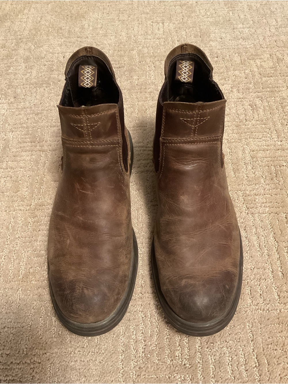 UGG Men Boots Biltmore Chelsea Distressed Brown Leather Waterproof Sz 9 Classic